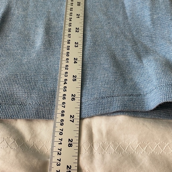 American Eagle Men's Pale Blue Long Sleeve Tight Waffle Knit LS T-Shirt Medium - Picture 12 of 13